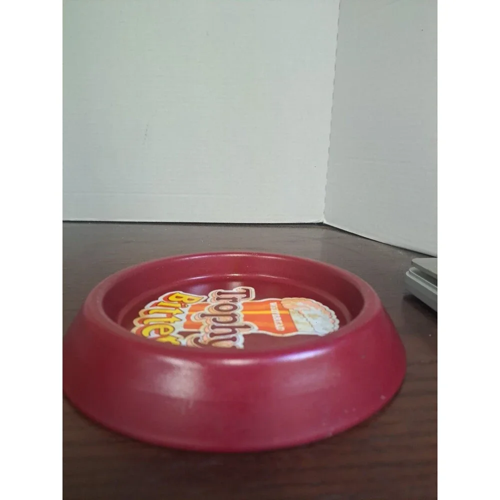 Vintage Whitbread Trophy Bitter Round Red 6.5in Metal Tray
